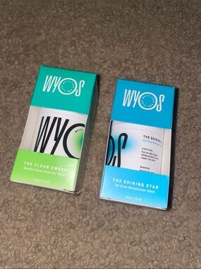 WYOS The Shining Star & The Clean Sweep Sticks with Teal Cosmetic Pouch